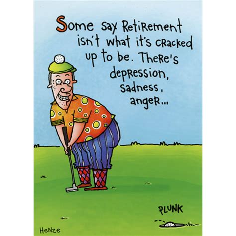 Oatmeal Studios Retired Man Golfing Funny Humorous Retirement Card