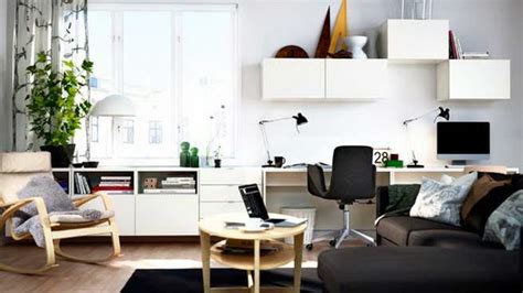 Home Office Combined With Living Rooms For Small Spaces