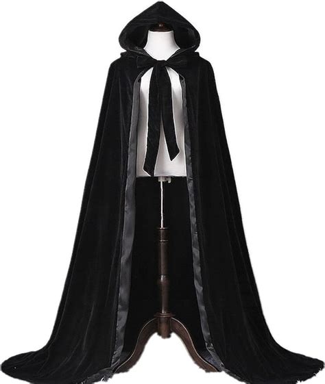 Kaishangshangm Velvet Cloak Cape With Lined Hood For Adults Devil Witch