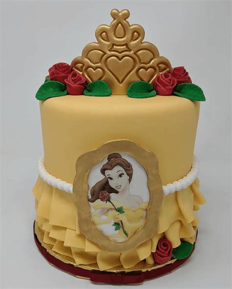 Disneys Belle Birthday Cake Ideas Images Pictures