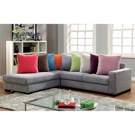 Renata Gray Fabric Sectional Sofa Couch Shop For Affordable Home