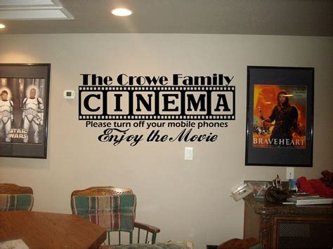 Large movie night home theater wall decor sign reels theater cinema vinyl clock. Cinema Theatre customized sign home movie theater vinyl ...