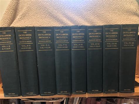 The Encyclopaedia Britannica Eleventh Edition Plus The Three New