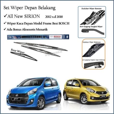 Jual Set Wiper Bosch Daihatsu New Sirion 2012 2013 2014 2015 2016 2017