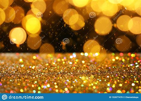 Gold Glitter With Bokeh Effect Stock Photo Image Of Glamour Diamond
