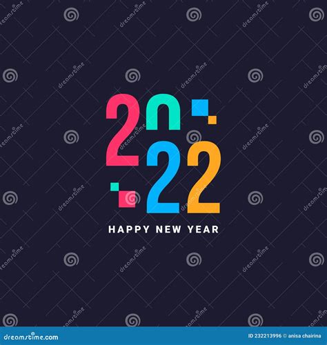 2022 New Years Design Greeting For Celebrate Stock Vector