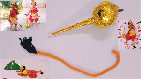 How To Make Gada And Hanuman Tail For Hanuman Ji Bal Hanuman Baby