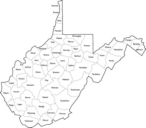 Wv Map With Counties