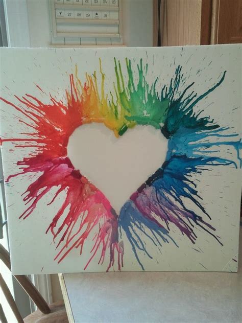 Heart Crayon Art Crayon Art Diy Crayon Art Melted Wax Crayon Art