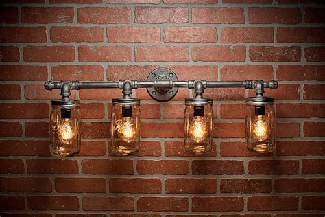 Mason Jar Lights Industrial Light Edison Bulb Rustic Light