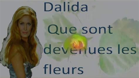 Que Sont Devenues Les Fleurs Dalida Youtube