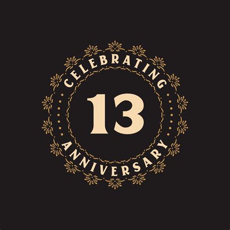 Celebración Del 13 Aniversario Tarjeta De Felicitación Para El
