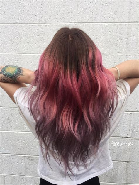 Layered haircut with side bang. The Key to Perfect Pink Hair Color: Don't Bleach the Roots ...