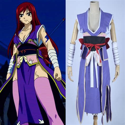 Custom Made Halloween Costumes For Women Blue Fairy Tail Cosplay Erza