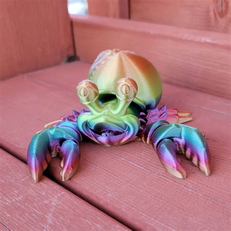 Articulated Hermit Crab Masculine Flexible Hermit Crab Toy Etsy
