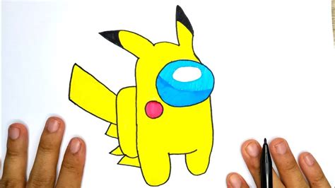 How To Draw A Among Us Pokemon Character Cara Menggambar Among Us