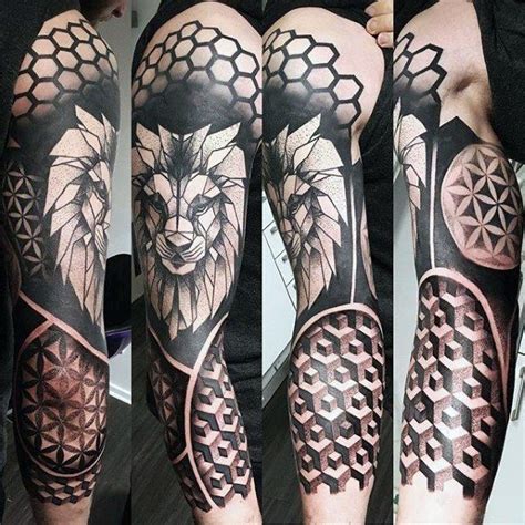 Top 47 Geometric Sleeve Tattoo Ideas 2021 Inspiration Guide