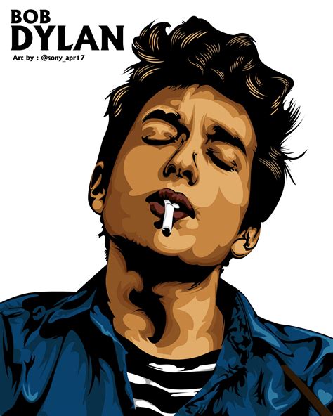 Creative Vector Art Bob Dylan Full Color By Sony Apr