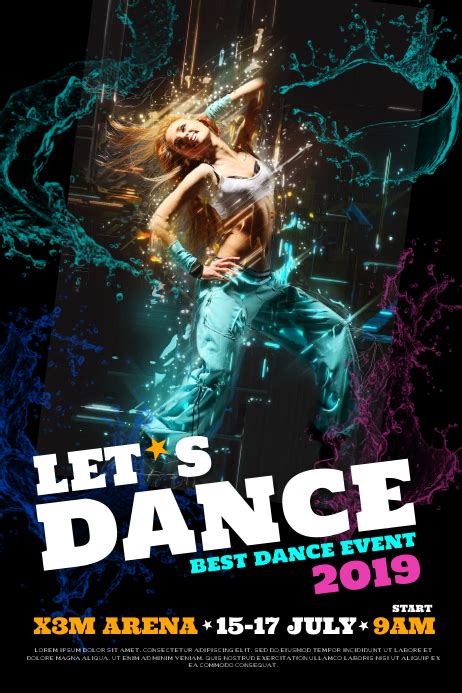 Dance Event Poster With Girl Template Postermywall