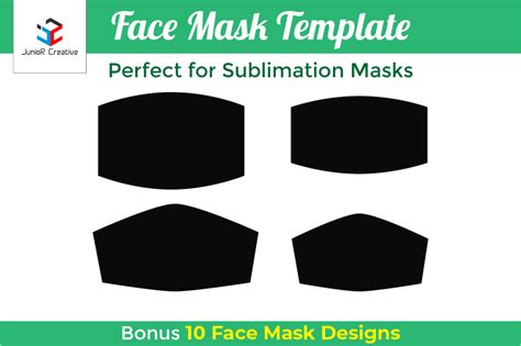 Face Mask Template Svg Face Mask Sublimation By Junior Creative