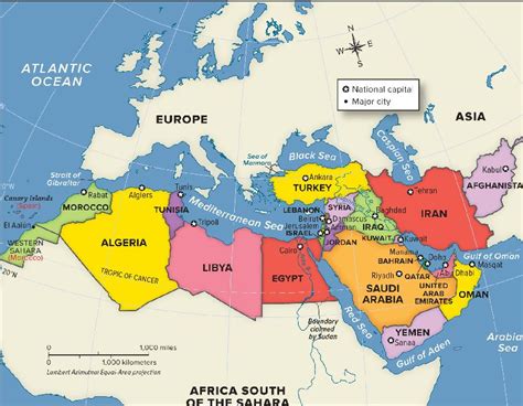 North Africa Southwest Asia Map World Map