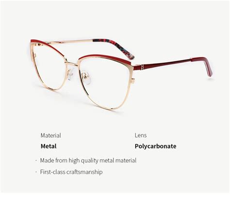 brucken metal women metal glasses frame cat eye glasses women myopia fuzweb