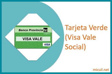 Tarjeta Verde Visa Vale Social 2023 Cómo Consultar El Saldo