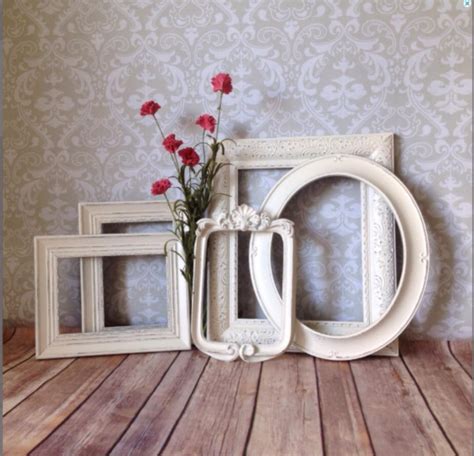 White Vintage Style Picture Frames Shabby Chic By Vintageevents