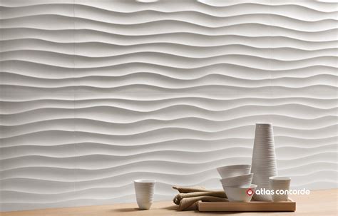 White Paste 3D Wall Cladding 3D WALL DESIGN DUNE By Atlas Concorde 10