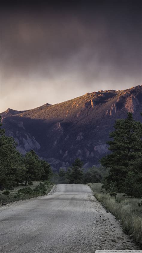 Road Wallpaper Road To The Mountains Dark Sky Wallpaper 1080x1920
