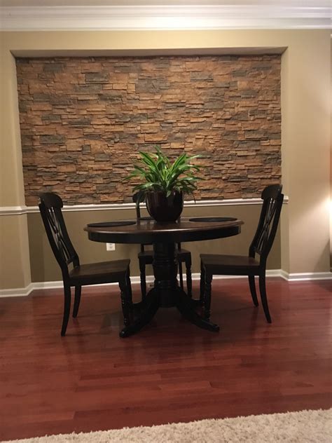 Dining Room Accent Wall Stacked Stone Style Barron Designs
