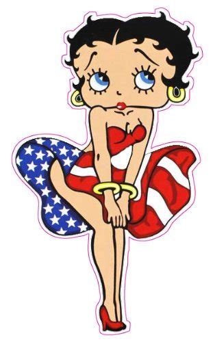 Betty Boop Stars Stripes Dress Decal Nostalgia Decals Pin Up Girl