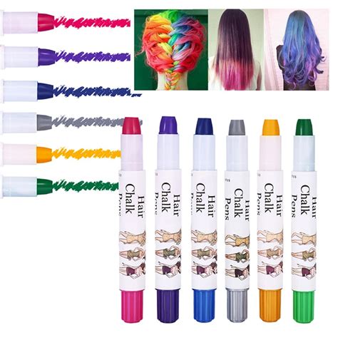 Buy 6 Colors Hair Chalk Pens Kits Hair