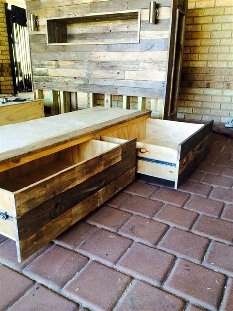 The fantastic headboard with shelves best ideas about headboard shelves on pinterest storage is one of pictures that are related with the post about headbo 27896. DIY Pallet Bed with Headboard and Lights