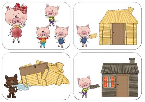 The Three Little Pigs Sequencing Cards Fairy Tales Pinterest The