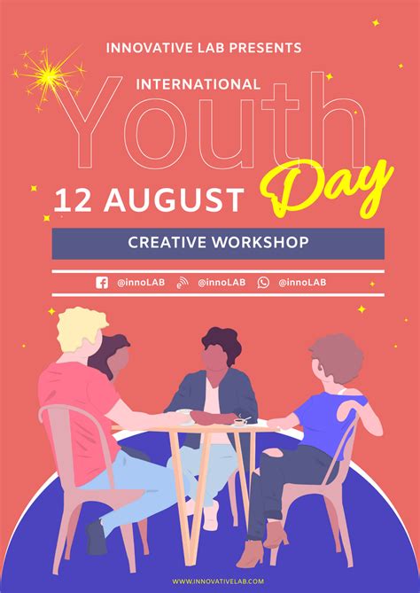 Special Youth Day Workshop Poster Плакат Template