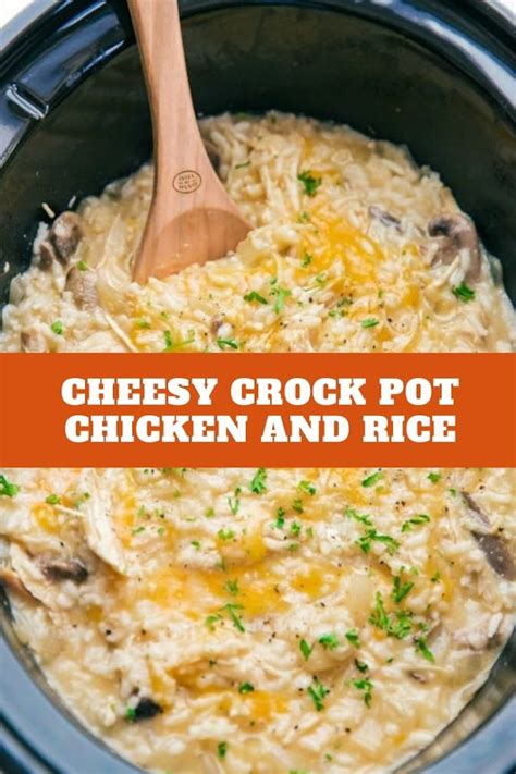 Cheesy Crock Pot Chicken And Rice