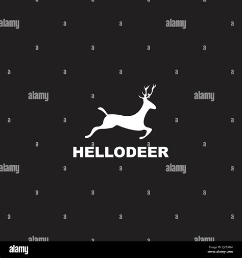 Simple Deer Logo Design Inspiration Vector Icon With Isolated