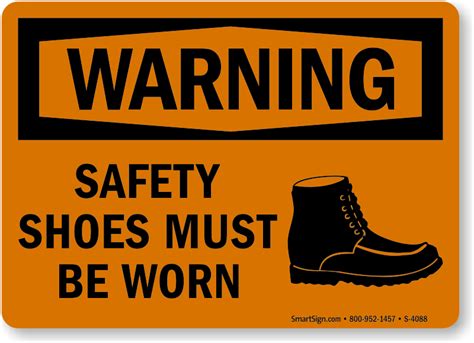 Safety Shoes Must Be Worn Sign Quick Delivery Sku S 4088