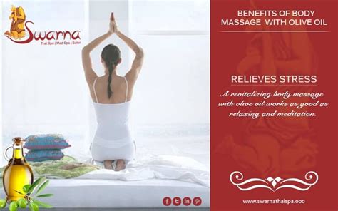 Relieves Stress A Revitalizing Body ‎massage‬ With Olive Oil Works As Good As Relaxing