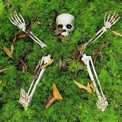 Halloween Scary Horror Skeleton Decorations Head Bones Skull Hand