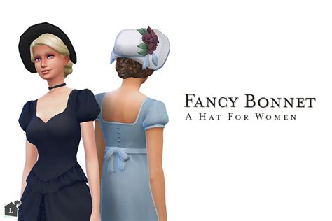 Fancy Bonnet A Hat For Women Sims Sims 4 Dresses Sims 4