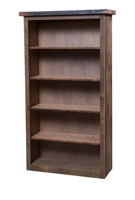 Reclaimed Barn Wood Bookcase With Adjustable Shelves