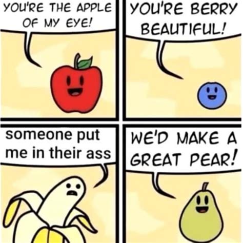 Fruits Making Silly And Cute Puns 3 Meme