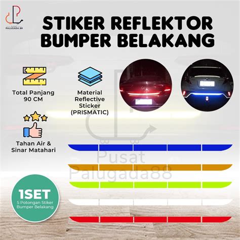 Jual Stiker Reflektor Bumper Belakang Mobil Sticker Reflective 3d Truk