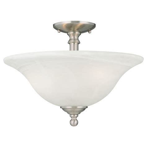 Flush mount lighting for every ceiling. Thomas Lighting Riva 3-Light Brushed Nickel Ceiling Semi ...