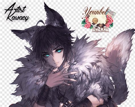 Gray Wolf Wolf Guy Anime Hair Drawing Anime Free Png Pngfuel