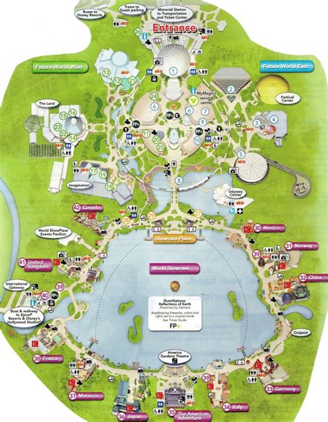 This map shows the nba campus at walt disney world resort. Map of Epcot Disney World Flower And Garden Festival ...