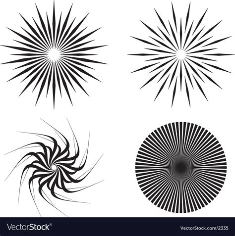 Radial Design Elements Royalty Free Vector Image