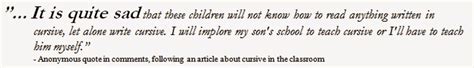 Cursive is just a type of handwriting. Blog of Ages: Cursive Writing: It Is Time For A Different ...